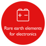 Rare earth elements for electronics in red