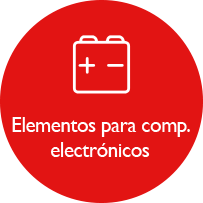 Elementos para comp. electrónicos en rojo